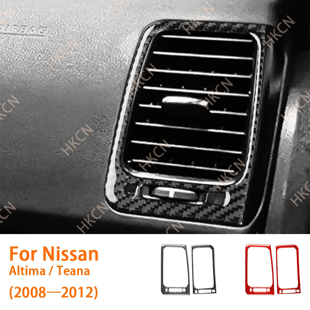 

Carbon Fiber Dashboard Air Vent Outlet Panel Car Accessories Interior Cover Trim Sticker For Nissan Altima / Teana 2008—2012