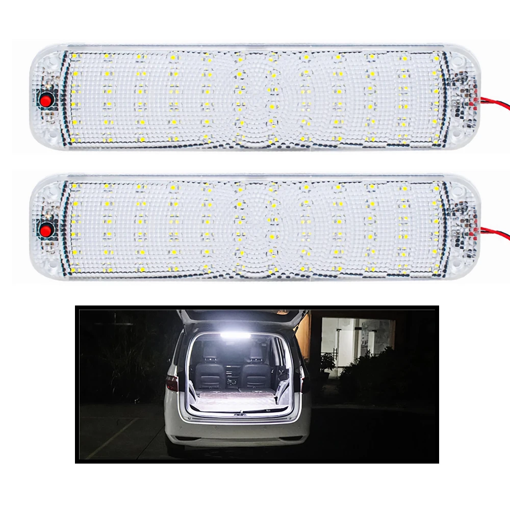 

1 Pair 12V - 80V LED Truck Interior Lights Lighting Car Cab Ceiling Reading Lights RV Van Boat Inside Lamp Accessories