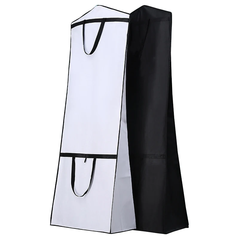 Dual-use-Faltbare Verdicken Hochzeit Kleid Staub Abdeckung Frauen Kleid Robe Lagerung Taschen für Hause Lange Abschnitt Kleidung beschützer FG001