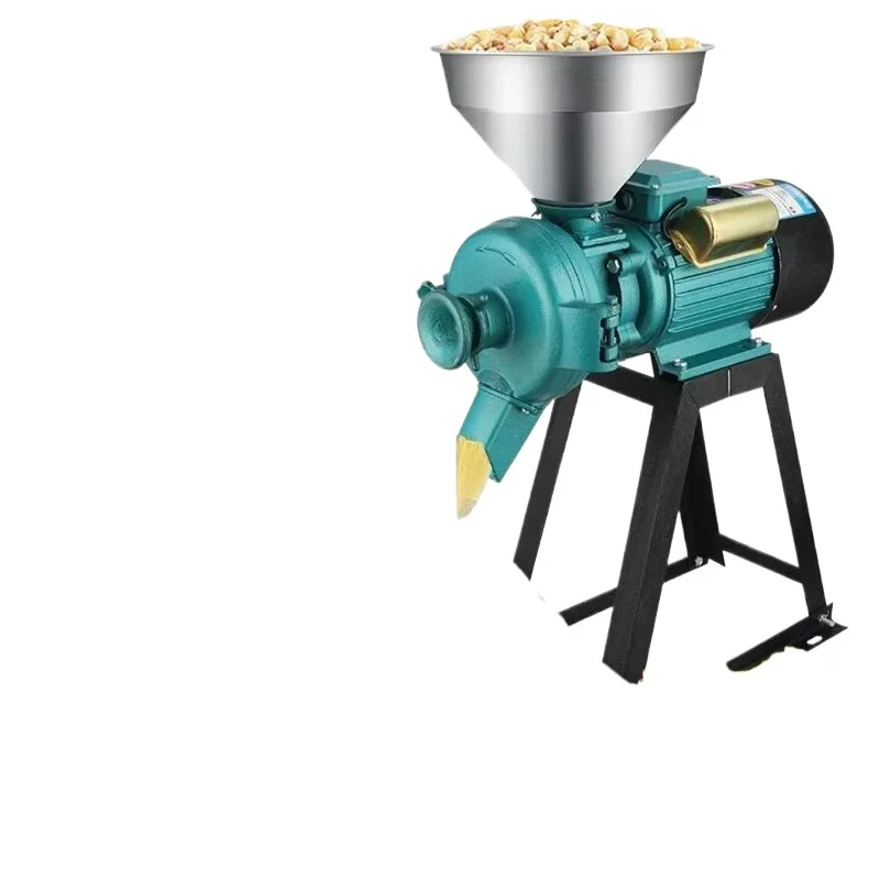 Household 220v grinding feed dry and wet dual-purpose, small universal grain ultra-fine milling machine