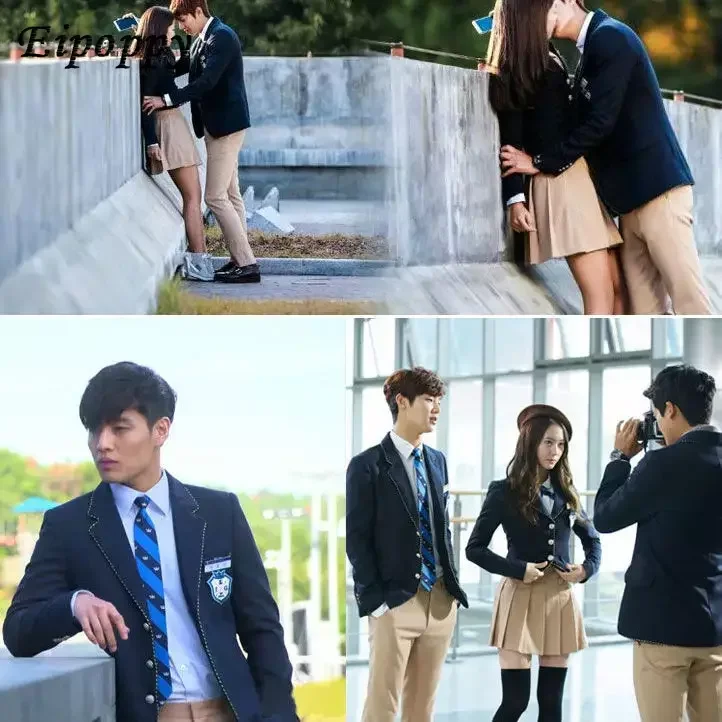 South Korea The Heirs Lee MinHo High school uniform set academic style autumn smale jacket men women Korean school uniform