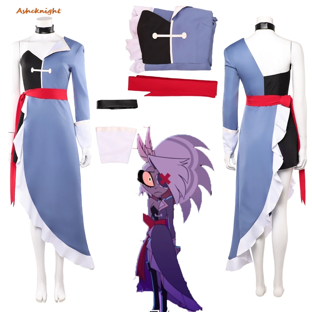 tv-hell-inn-cosplay-vaggie-robes-ceinture-vetements-pour-femmes-adulte-fete-deguisement-roleplay-halloween-costume-carnaval-tenues-costume