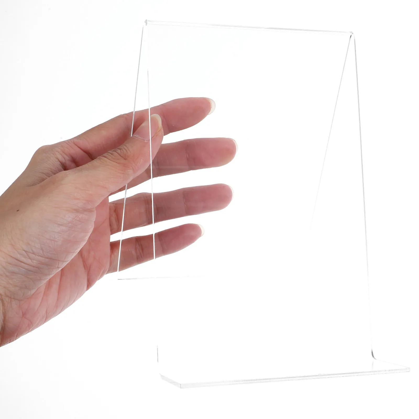 

6Pcs Transparent Acrylic Display Stand Multi-Functional Book Holder for Office Home School Store Bookshelf Easel File Storage