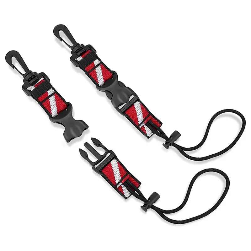 B03B-2-Pack Scuba Diving Lanyard Clips, Quick Release Buckle