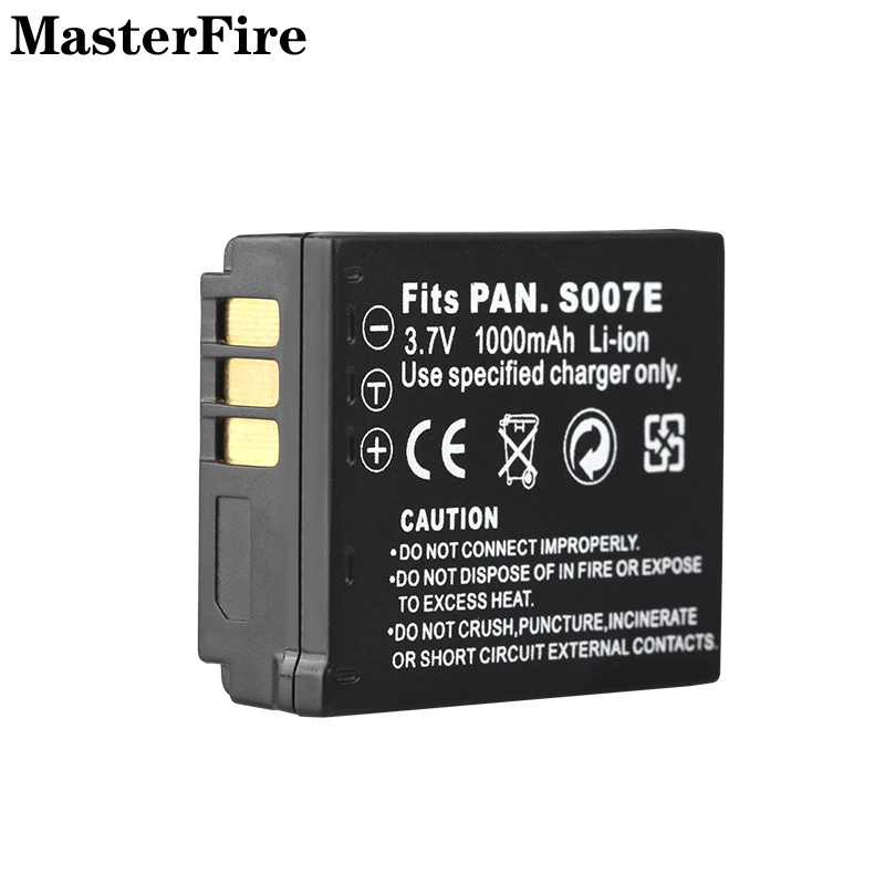 Bateria recarregável Li-ion, 3.7V, 1000mAh, CGA-S007E, S007, DMW-BCD10, Panasonic Lumix DMC-TZ11 TZ25 TZ50 TZ1 TZ2 TZ3 Baterias