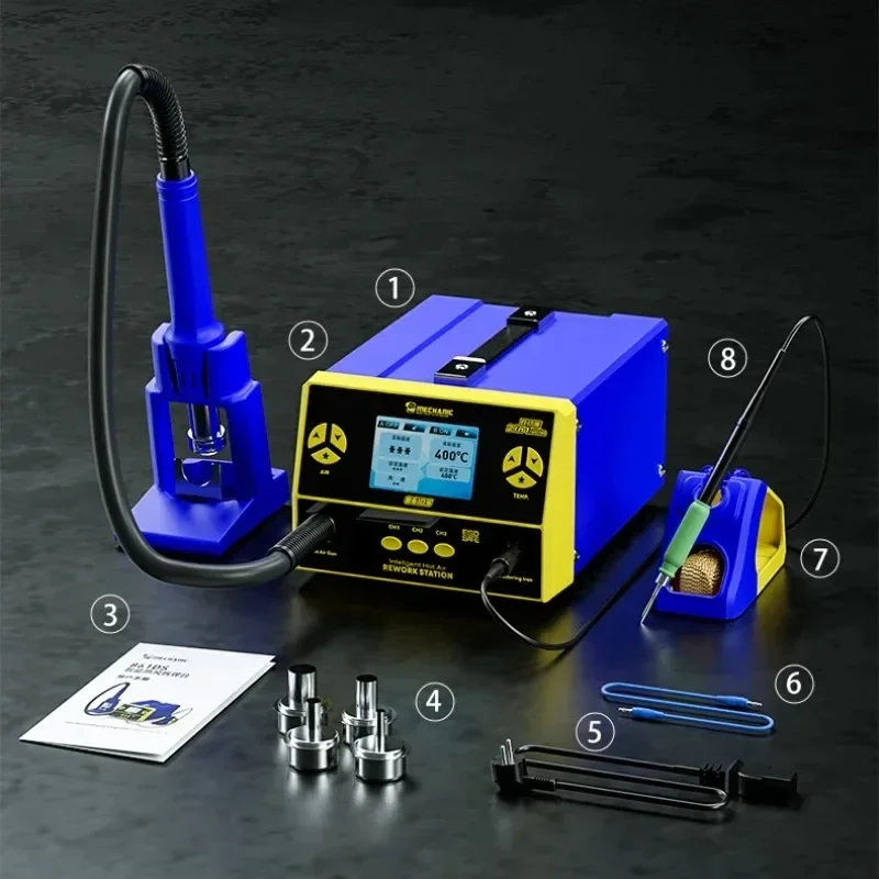 MECHANIC 861DS Dual Function Welding Station Hot Wind Gun 2 in 1 Induction Dormant Electric Soldering Iron Rework Repair Station