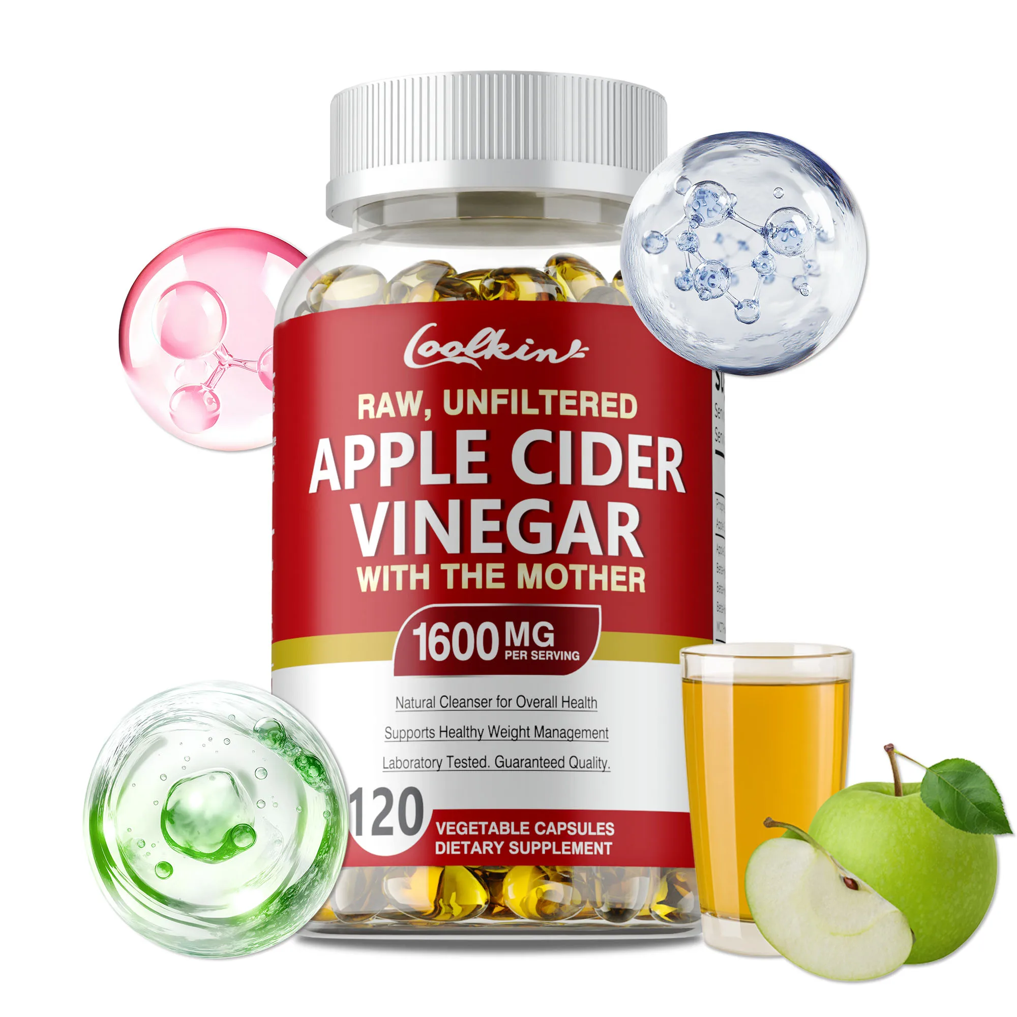 

Капсулы с уксусом Apple Cider — уход за весом, уменьшение кровирования и запор, метаболизм, повышение иммунитета, без GMO