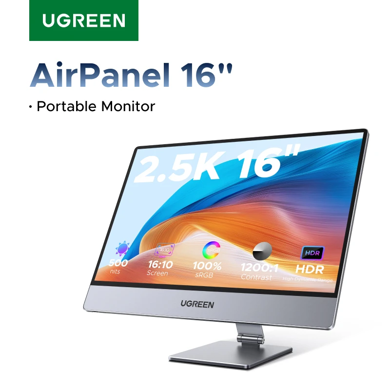 UGREEN 16-inch 2.5K QHD Portable Monitor with Magnetic Stand