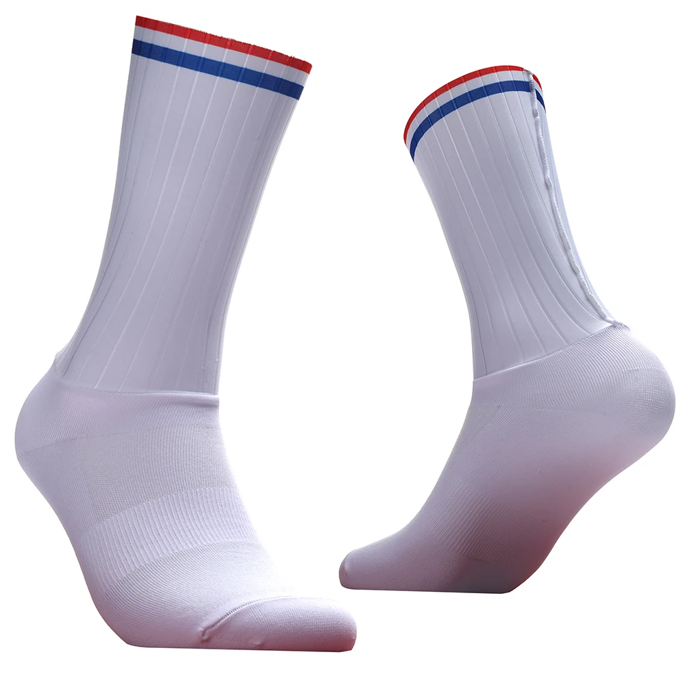 Chaussettes aérées coordonnantes en silicone pour hommes et femmes, respirantes, sans couture, cyclisme, vélo de route, été, nouveau, 2024