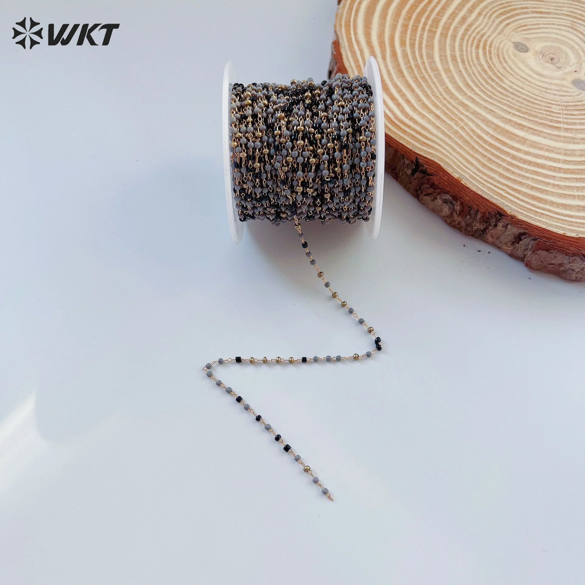 WT-RBC231 صغيرة البوهيمي 2 مللي متر لتقوم بها بنفسك الملونة خرز كريستالي سلسلة لسلسلة البوهيمي مجوهرات أو سوار النتائج مكبرة 10 متر