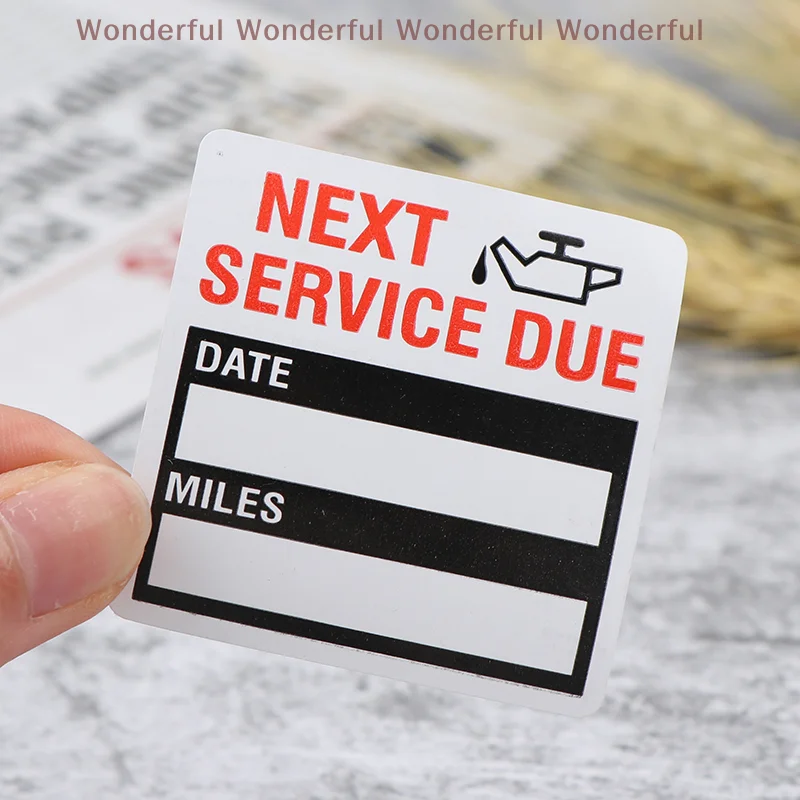 

100pcs Oil Change Service Reminder Window Stickers Car Maintenance Reminder Decals 100pcs/roll