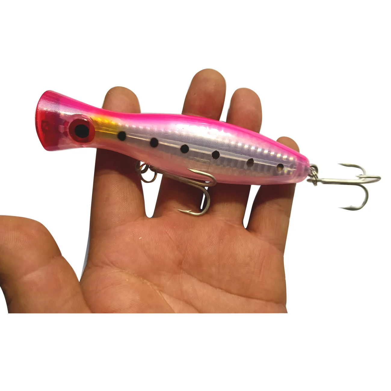 1 PCS Sea Fishing Big Popper 12.5cm 40g Laser Coating Top Water Fishing Hard Bait  Artifical Crankbait Wobblers For Pike Bass