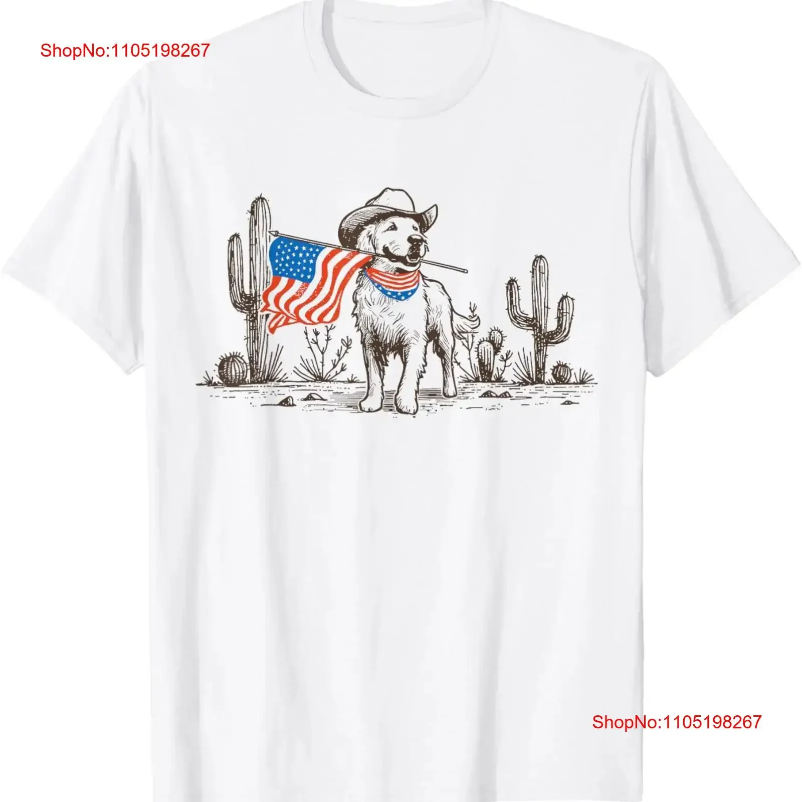 تي شيرت Golden Retriever 4th of July American Flag USA SweaT تي شيرت عتيق برسومات مغسولة ملابس مريحة كاجوال مصممة #1