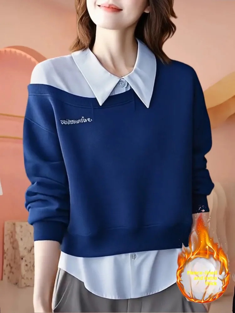 

Весенне-осенний корейский вязаный свитер 2026 года для женщин: модный, универсальный, с длинным рукавом, повседневный, из полиэстера и хлопка