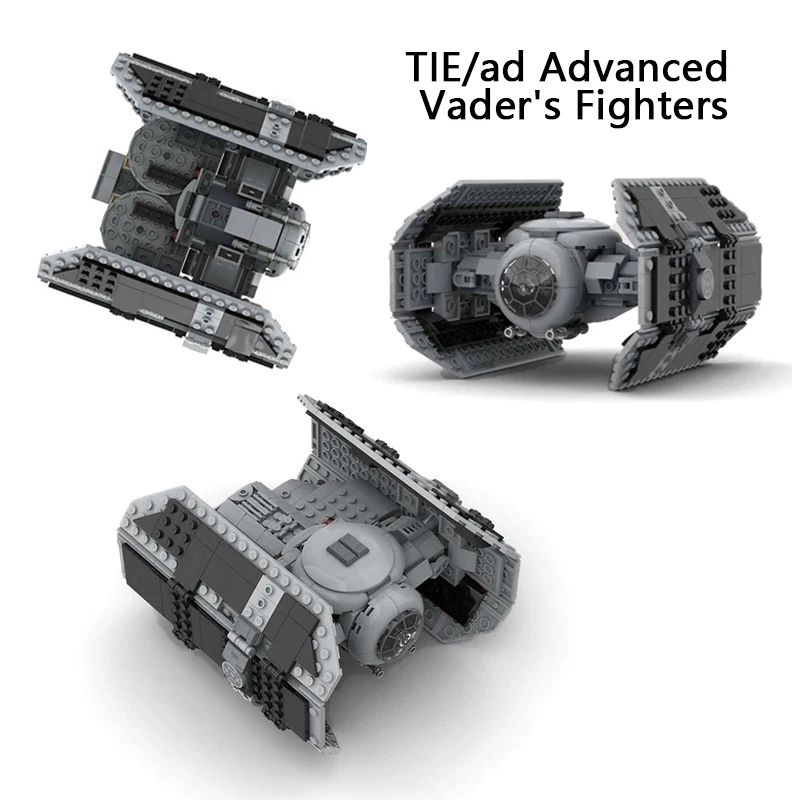 NEW TIE/ad Advanced Vader's Fighters Building Blocks MOC-75347 Tie Bomber Modified Bricks Model DIY Toys Gifts