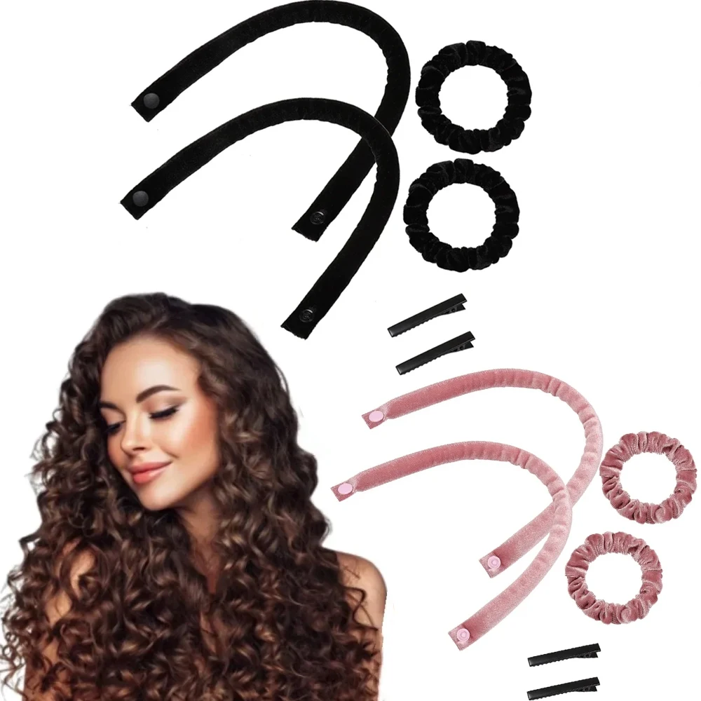 Heatless Curling Rod Headband Soft Hair Curlers No Heat Hair Rollers Lazy Curls Sleeping Overnight Flexi Rods Hair Styling Tools