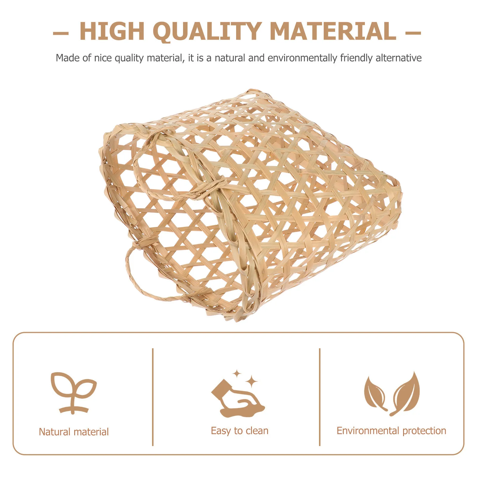 

1Pcs Practical Woven Basket Multifunctional Large Capacity Home Storage Organizer with Handles for Picnic Sundries