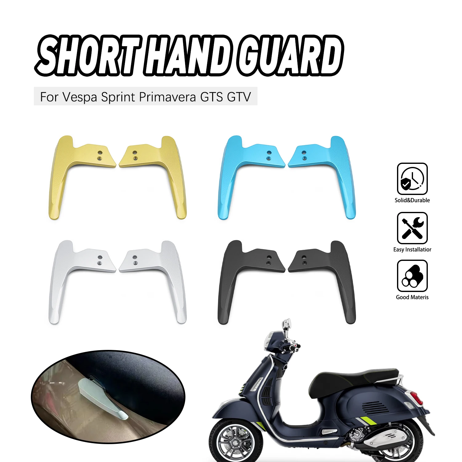 

For VESPA SPRINT PRIMAVERA GTS GTV Motorcycle Modified Tail Armrest CNC Rear Passenger Handle Thickened Grab Bar Rail Armrest