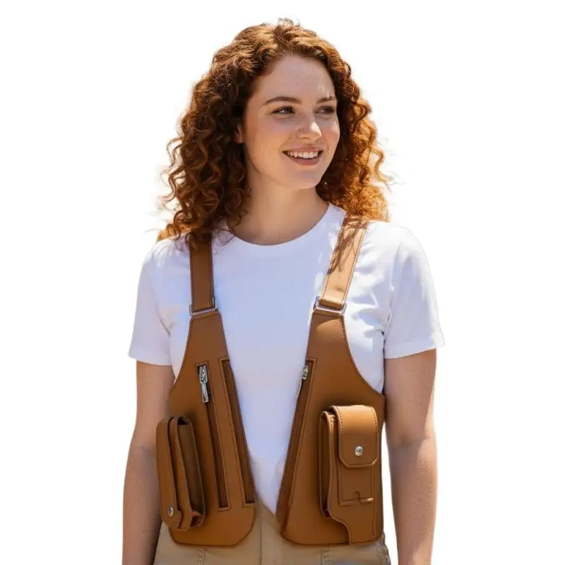 1 Stück Multifunktionale Wasserdichte PU-Umhängetasche mit Mehreren Taschen, Diebstahlsicher, Doppelter Schultergurt, Taktische Angeltasche – Detail 7