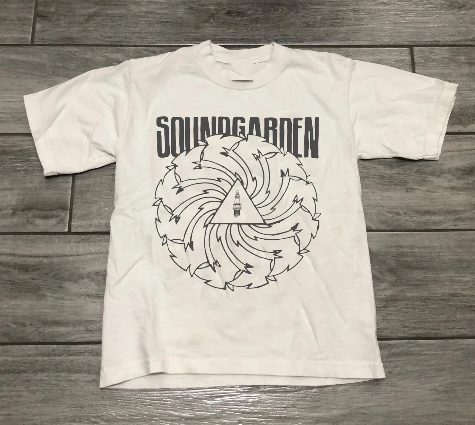 SOUNDGARDEN T-shirt Bad Motor Finger, T-shirt léger, Blanc, Toutes tailles, Unisexe, SY519