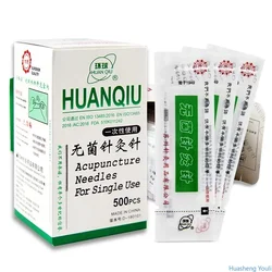 New Package Huanqiu Disposable Sterile Acupuncture Needles 500pcs