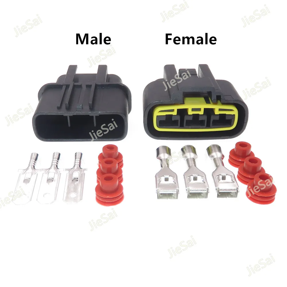 3 Pin Motorcycle Car Connector Automobile Waterproof Fan Socket QLW-A-B3F-B QLW-3F-B