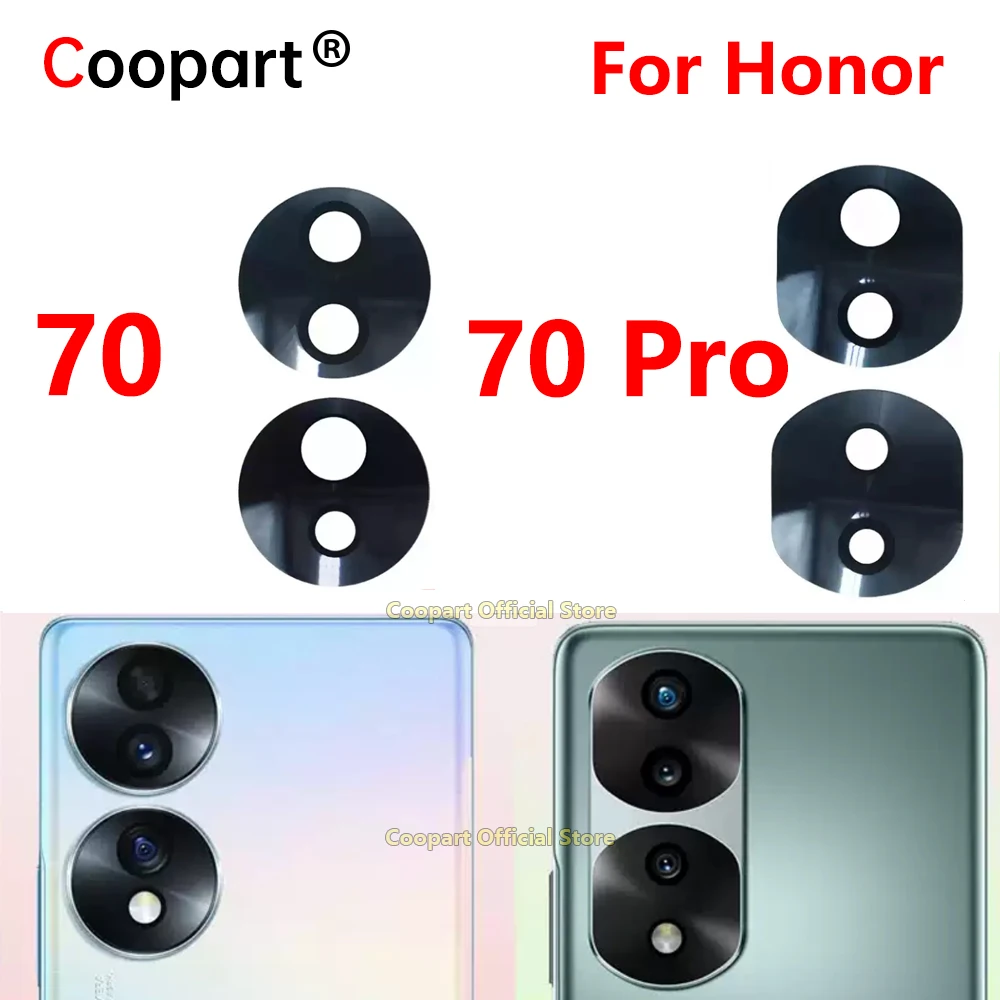 New Coopart Rear Back Camera Glass Lens For Honor 70 70 Pro 5G FNE-NX9 Replacement With Adhesive Sticker