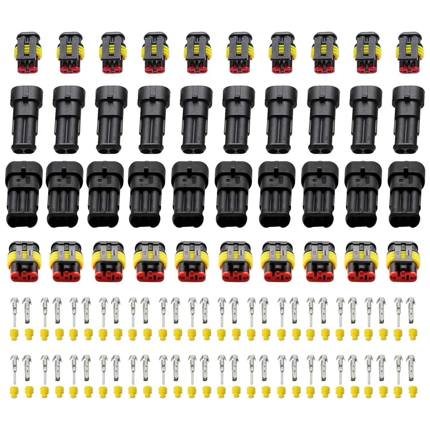 

20 sets of 2&3-pin connector plugs, automotive electrical connectors, 3-wire waterproof connectors, quick connect replacement