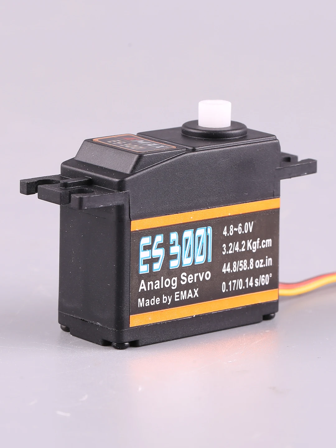 EMAX-Servo analógico padrão para helicóptero RC, engrenagem de plástico, barco, avião, ES3001, 4.8-6.0V, 43g