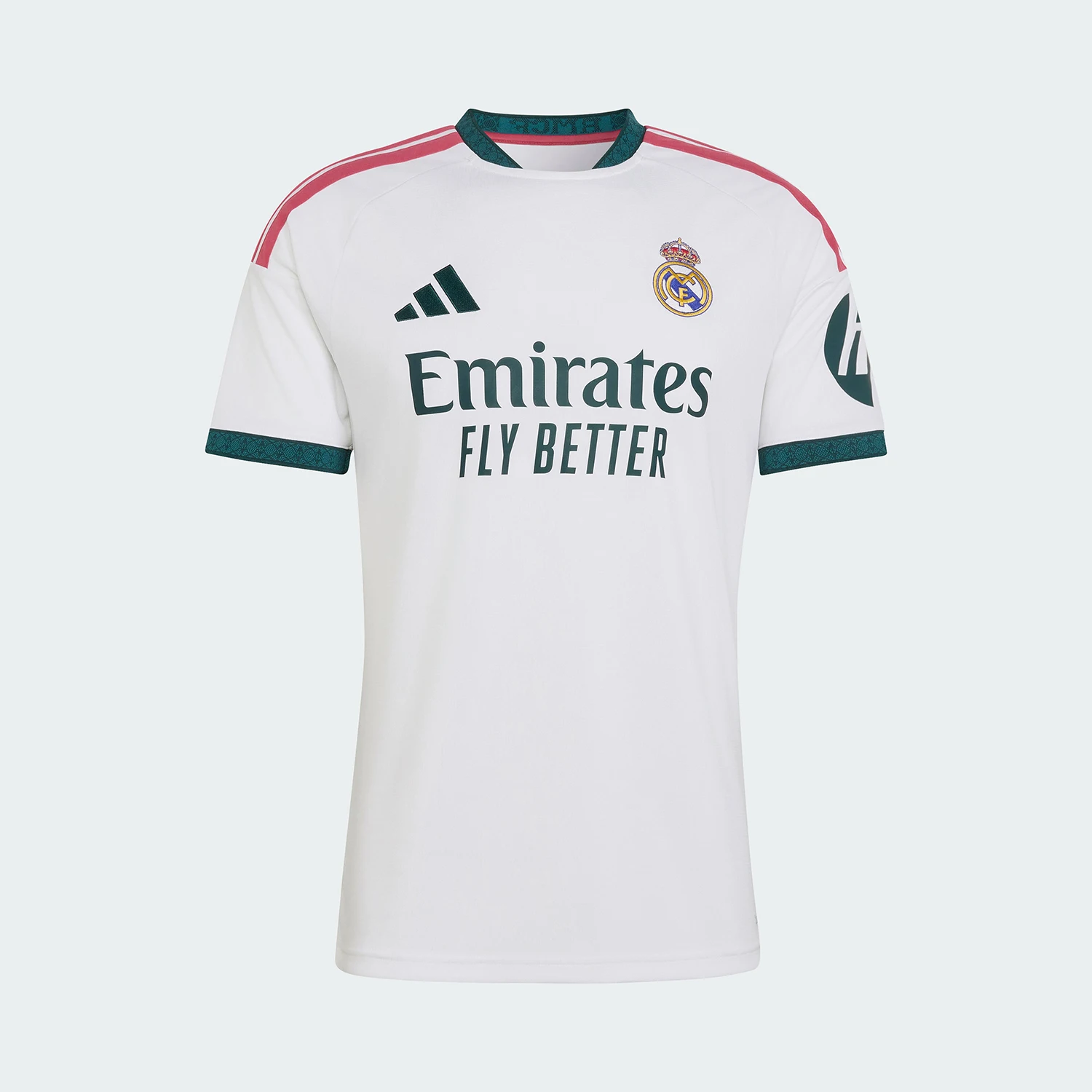 Adidas genuine Real Madrid home fan edition men's football short sleeved jersey JZ7206