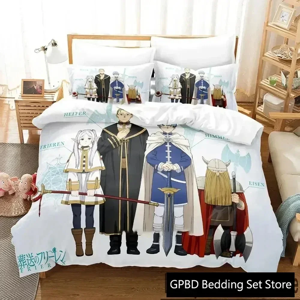 

Luxury New 3D Print Anime Frieren Comfortable Duvet Quilt Cover Pillowcase Bedding Set Children Bedroom Decoration Home Textile