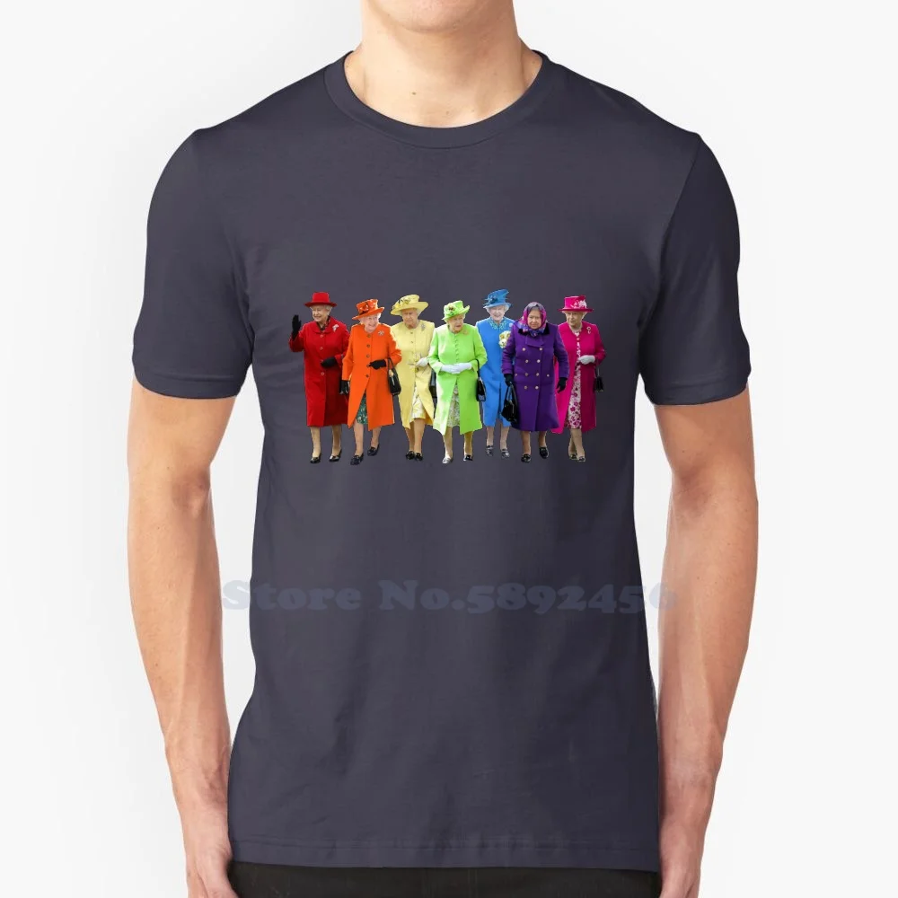 Trooping The Colour 100% Pure Cotton T-Shirt Queen England Britain Uk English British Colour Color Rainbow Red Orange Yellow