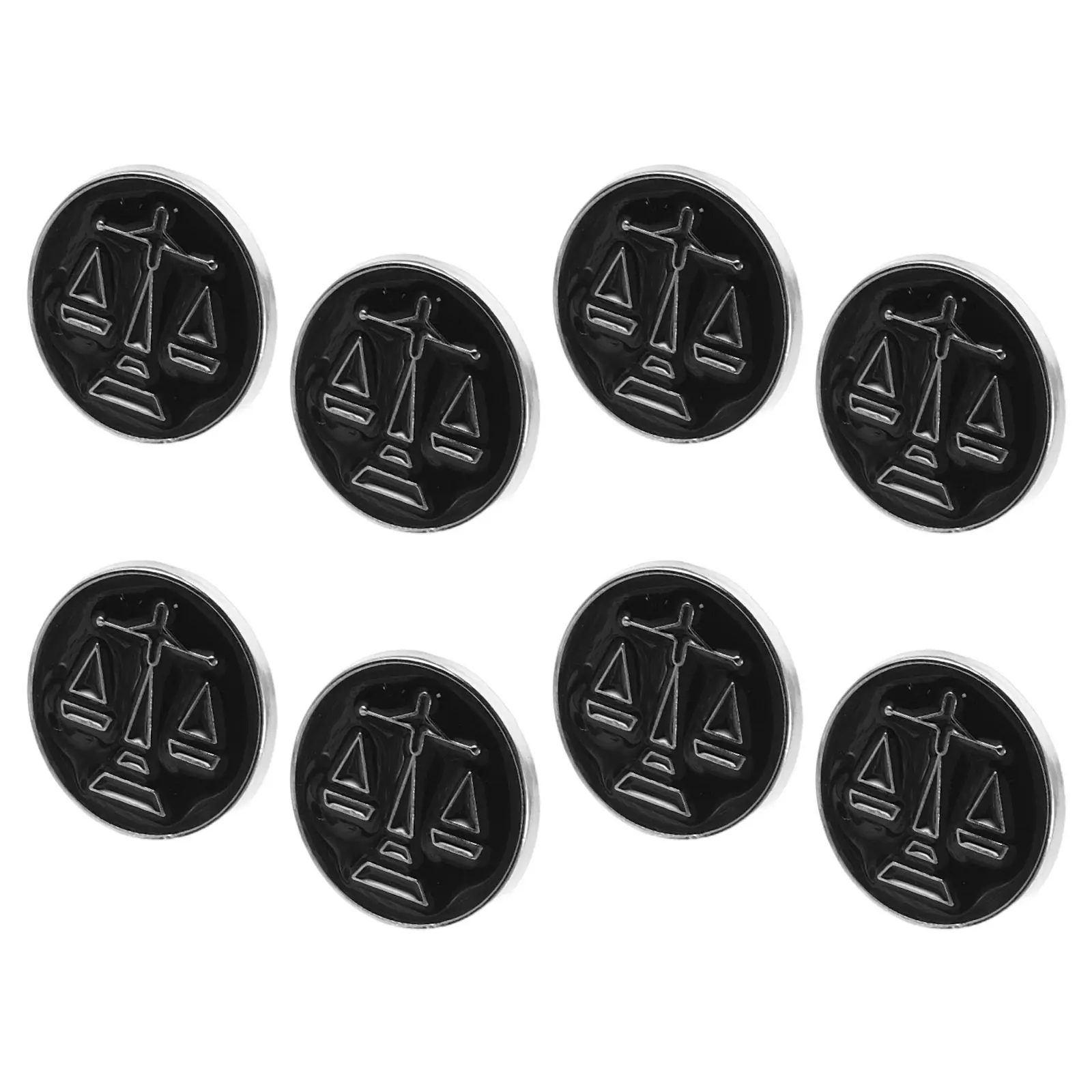 8Pcs Libra Brooch Zodiac Sign Metal Lapel Pin Elegant Birthday Anniversary Christmas Suit Dress Backpack Accessory