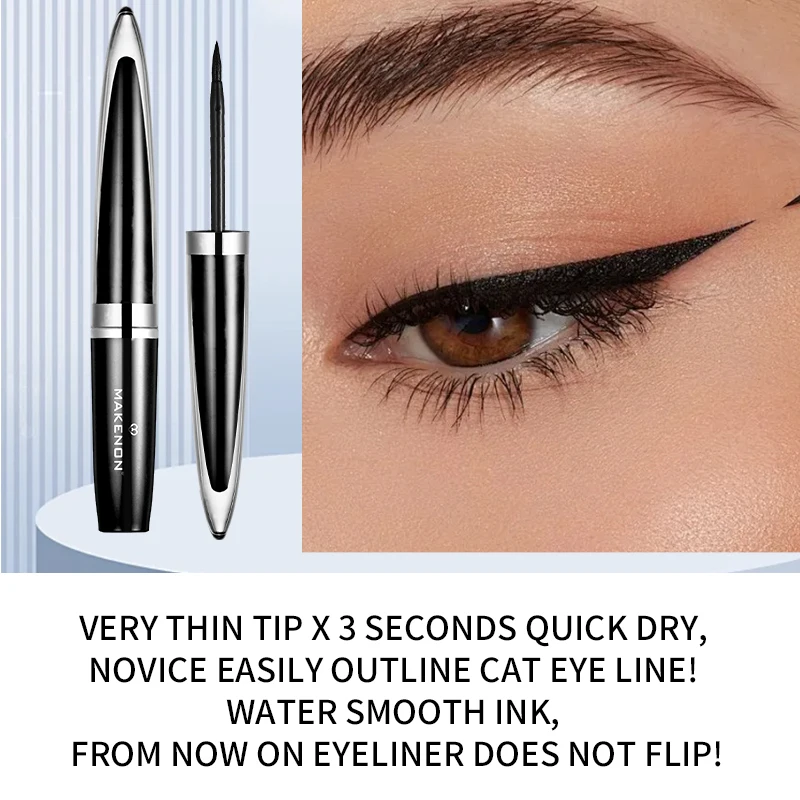 1pcs Long-lasting hard-tipped gel eye ultra- fine waterproof black liquid eyeliner
