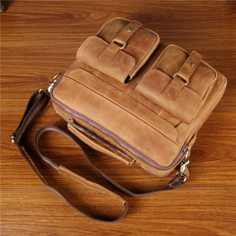 Imagem -06 - Couro Genuíno Retro Crossbody Shoulder Bags para Homens Mensageiro de Viagem Pequeno Masculino Pacote de Lazer Bolsas de Ombro Estilo Britânico Qualidade Superior