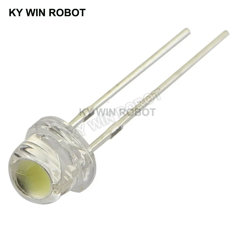 50 STKS 5mm Strohoed LED Diode Super Helder Wit 0.3 W 0.5 W 0.75 W F5 Power 0.5 W Light Emitting Diode Rood Geel Groen Blauw Warm