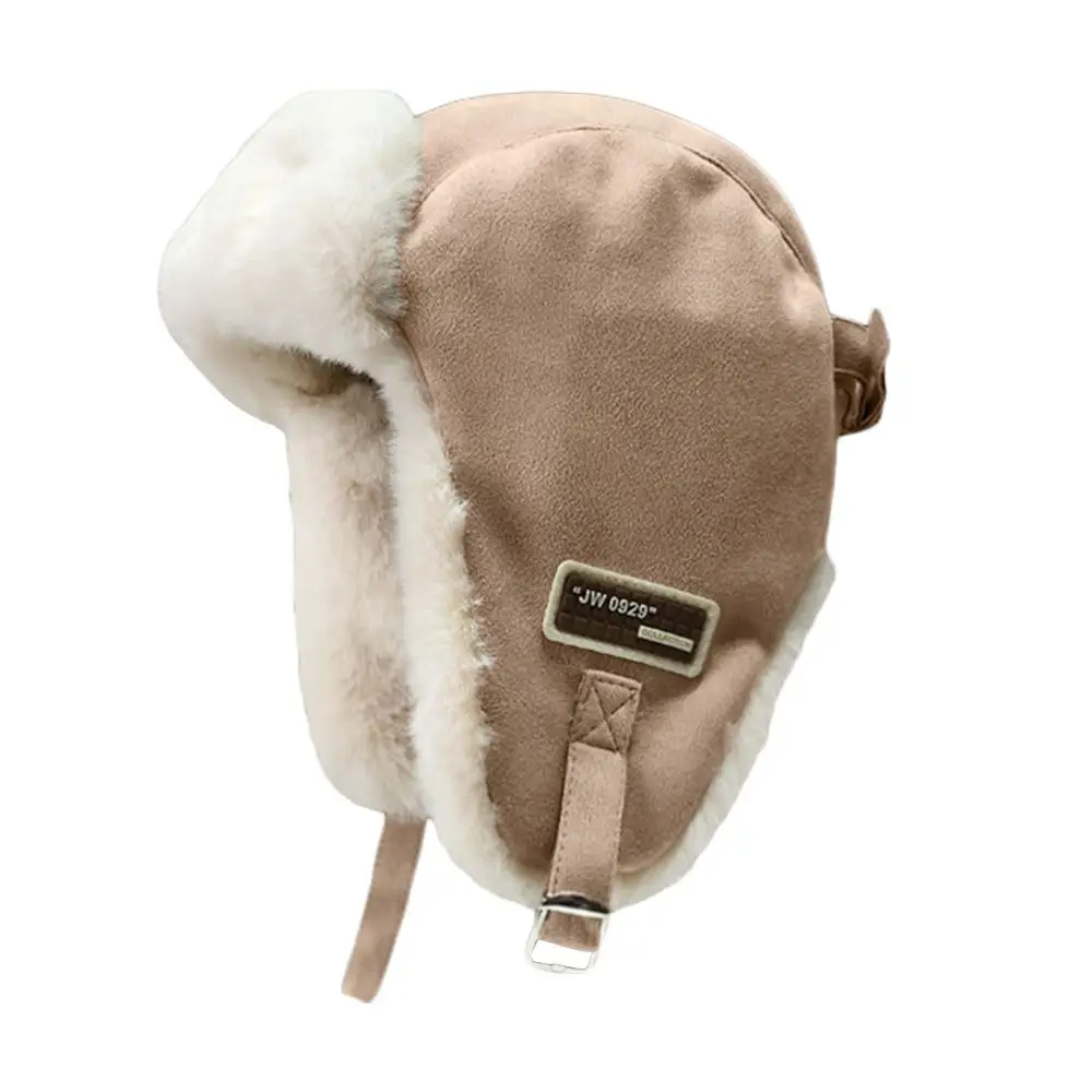 Outdoors Plush Bomber Hat Thick Warm Winter Cap Windproof Ushanka Fur Hat for Men Women