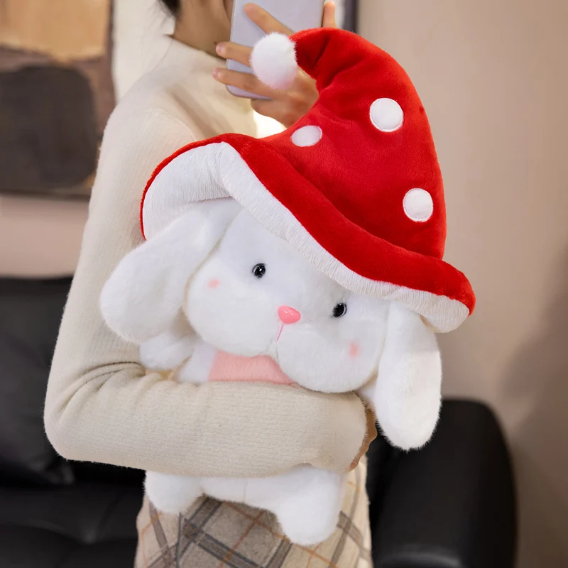 

Easter Bunny Soft Stuffed Plush Toys Mushroom Hats Rabbit Lovely Dolls Stuffed Plushies Happy Easter Day Party Gifts For Girls