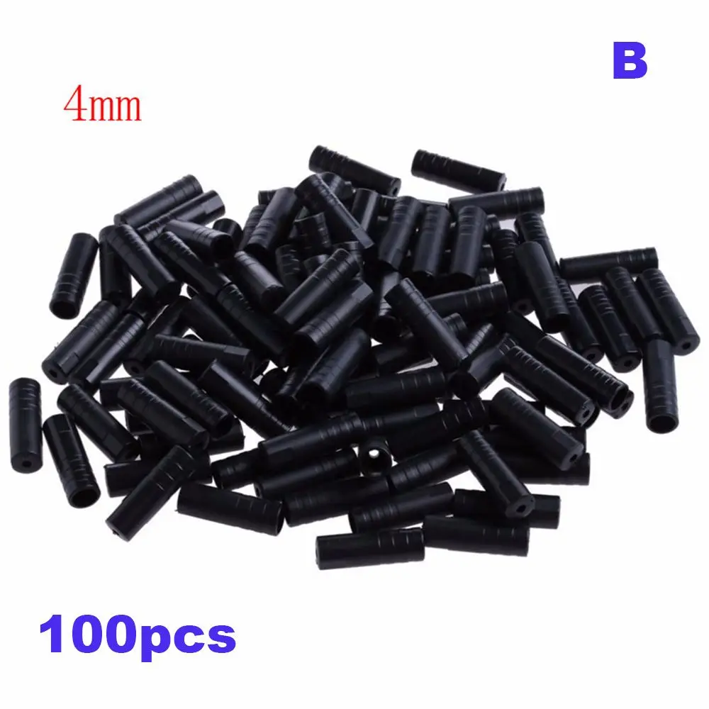 

Black Housing Ferrules Crimps Cycling Accessories Bicycle Derailleur Cord End Covers Brake Line Cap Shifter Line Cap Cable Caps