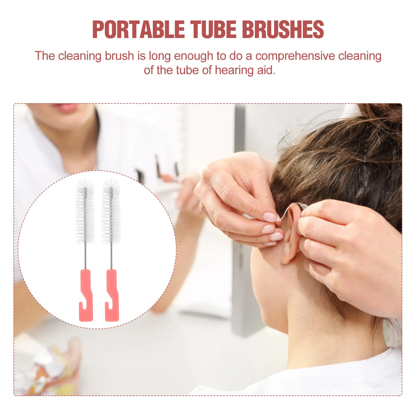 12Pcs Hearing-Aid Cleaning Brush High-Quality Nylon Soft Bristles Ergonomic Non-Slip Handle Extended Length for Thorough Tube view 6