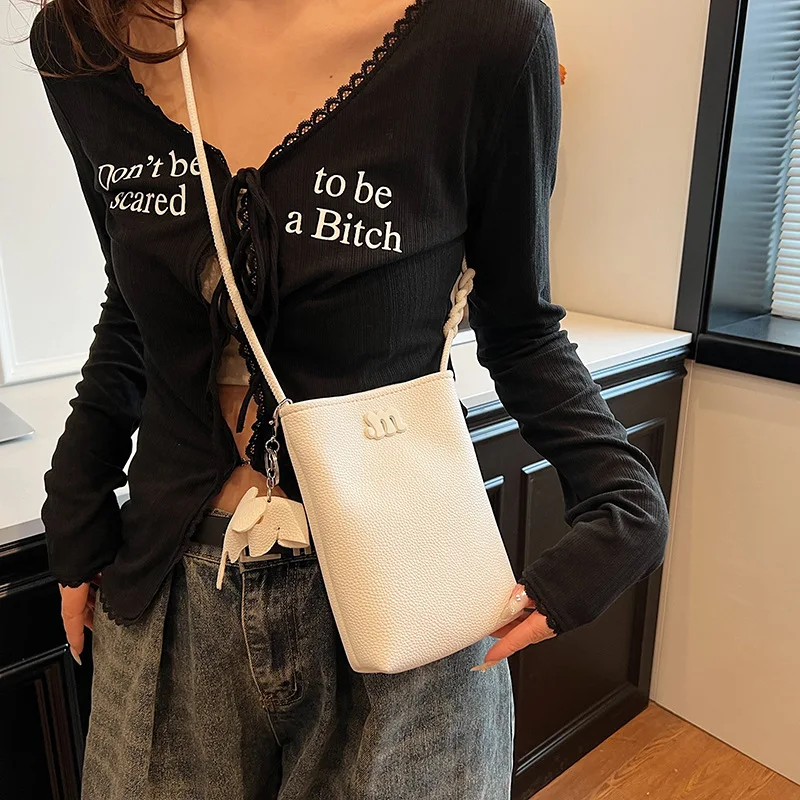 

Pebbled PU Slim Phone Crossbody Bag 2025 - Scandi Minimalist Design with AirTag Loop & 3 Card Slots