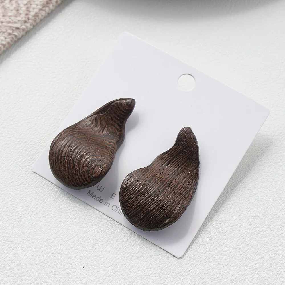 

4 пары серег, изгибы по дереву в трехмерные капли воды, зажим для ушей, подарок для подруги