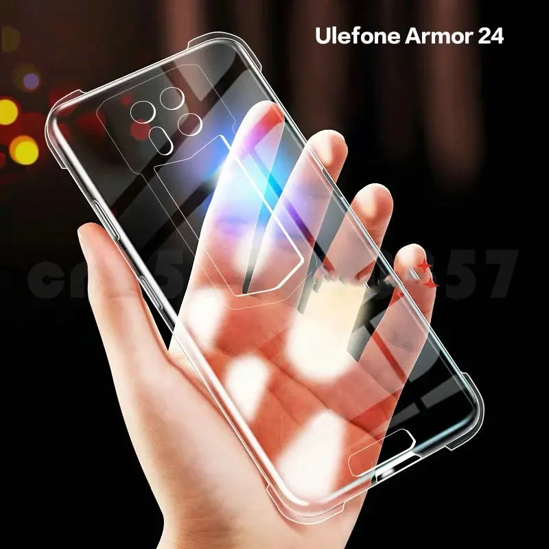 2-in-1 Case + Glass For Ulefone Armor 24 Screen Protector Glass On For Ulefone Armor 24  protective Glass Film