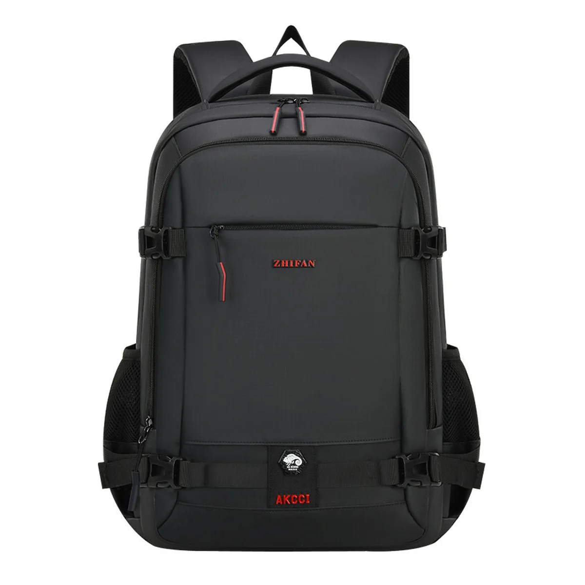 Large Business Laptop Backpack with Side Buckle Straps Multiple Pockets Padded Back and Luggage Strap for Work and Travel