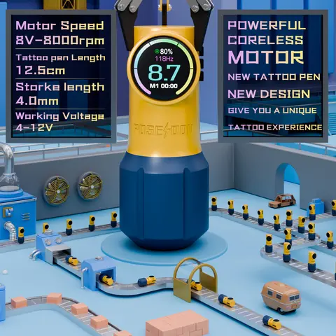 YILONG MAX टैटू मशीन कार्ट्रिज पेन 2400mAh बड़ी क्षमता वाली बैटरी कोरलेस मोटर पेन मशीन टैटू कलाकारों के लिए 10 best sales टैटू मशीन - №7