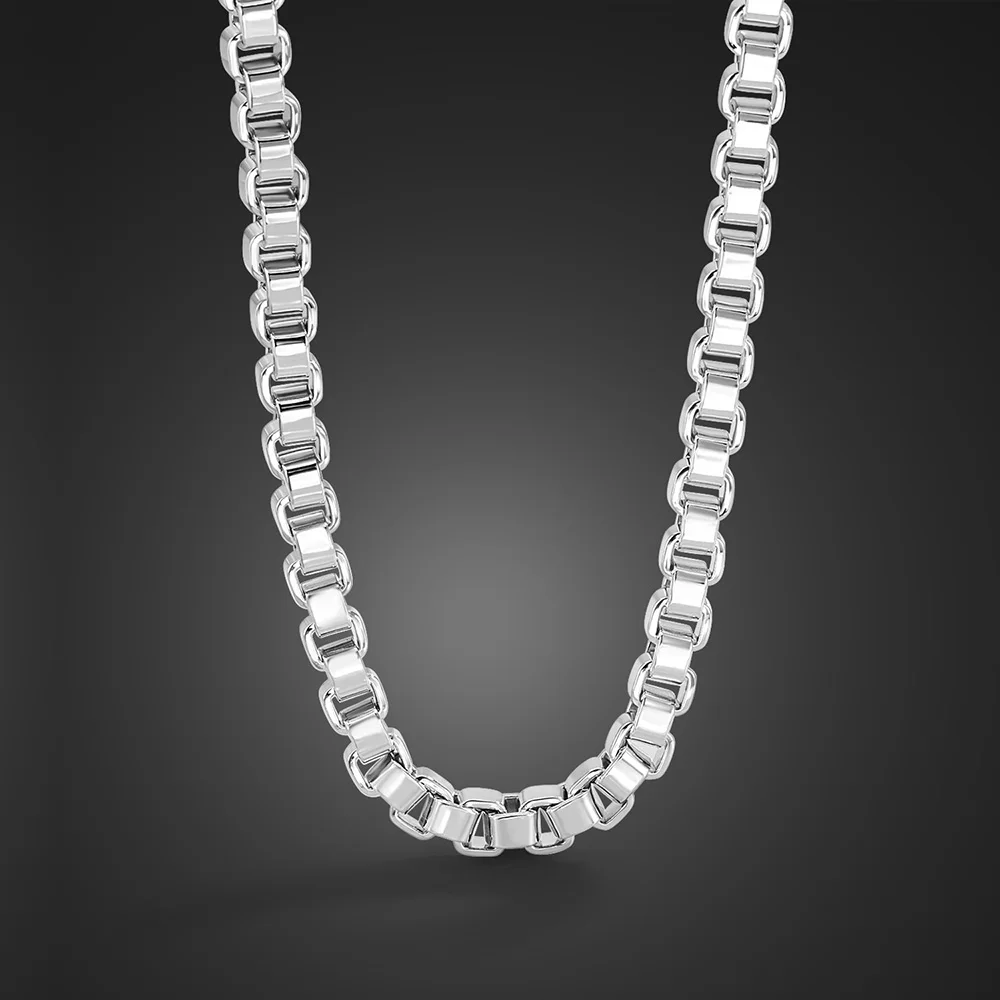 

Роскошная цепочка из стерлингового серебра 925 пробы с блеском, ювелирные изделия, элегантный вечерний аксессуар для официальной одежды, рождественский подарок для мужчин и женщин