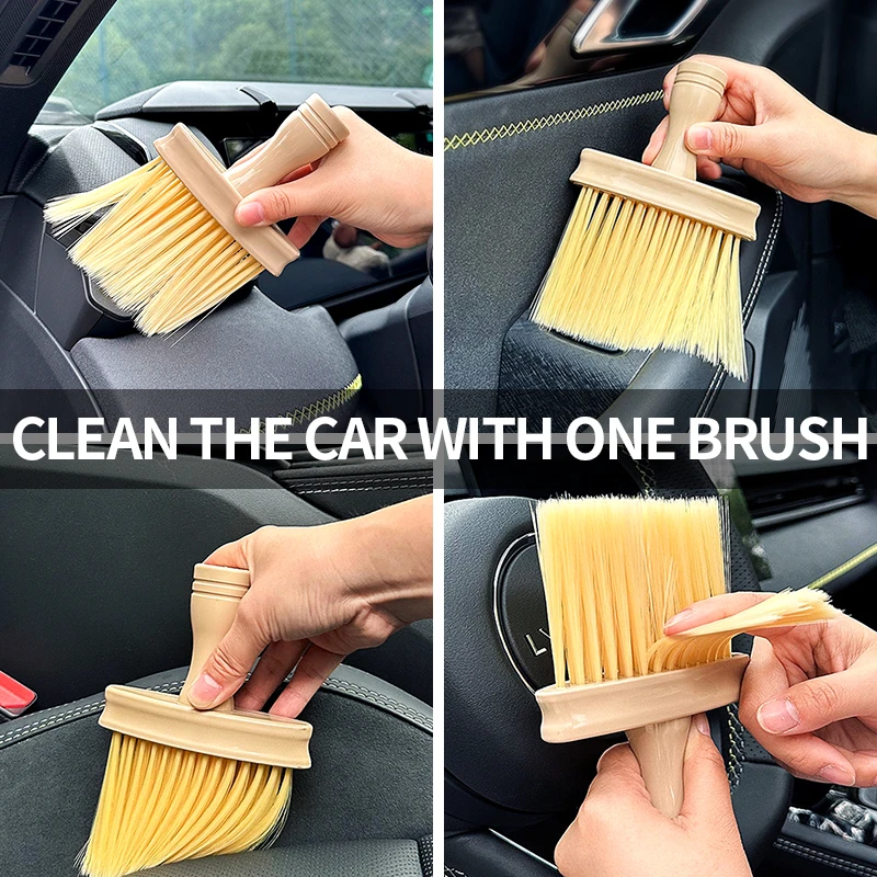 Car Wash Brush Dust Remover Car Air Conditioner Outlet Dust Removal Brush Soft Bristles Brushes for Car Cleaning Tools