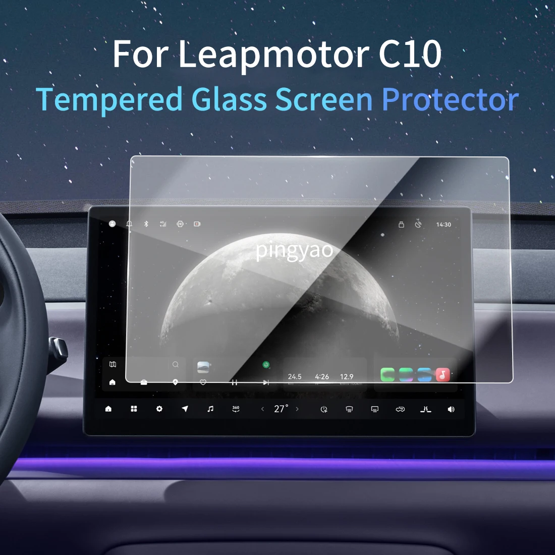 

Car Sticker Screen Protector Navigation Display Tempered Glass Protective Film Car Vehicle For25 Leapmotor C10
