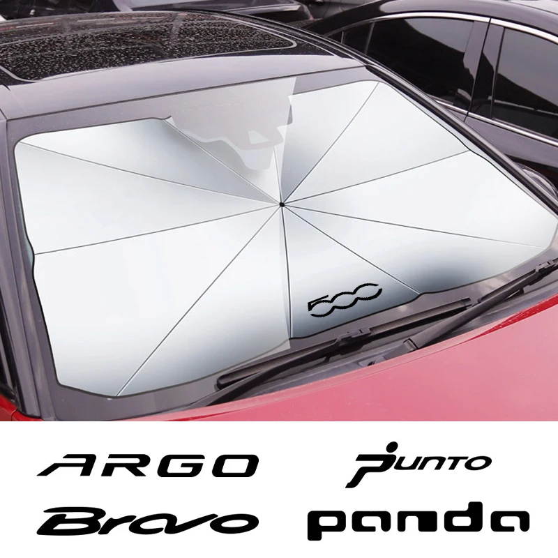 Car Front Shading Car Windshield Sunshade Umbrella For Fiat 500 500e PANDA PUNTO SEICENTO SIENA ARGO BRAVO FREEMONT IDEA LINEA