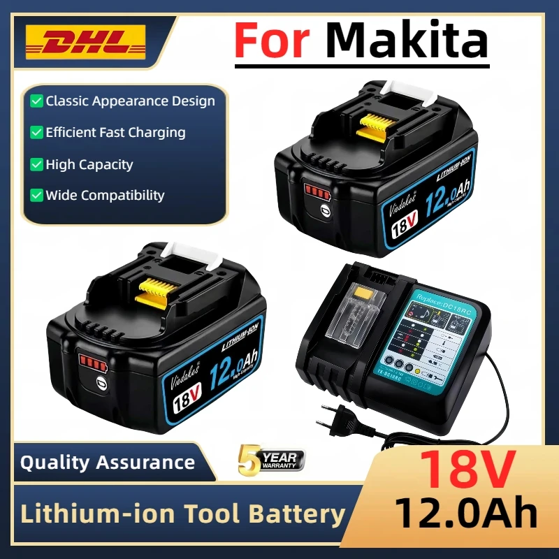 

For Makita battery, 18V 12.0Ah rechargeable battery, replacing for Makita BL1830BL1840BL1850BL1860B, power tool battery